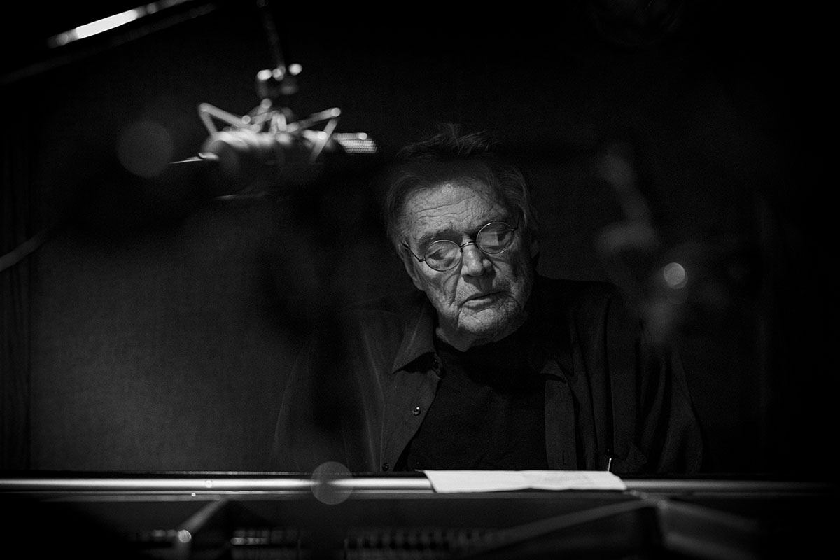 Terry Allen at Arlyn Studios in Austin during the Just Like Moby Dick sessions, May 2019. Photo by Barbara FG.